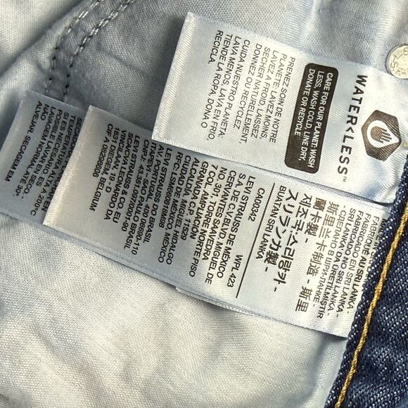 Levis '94 Baggy Jeans Women Size 30 Loose Straight 100% Cotton Factory Distress - Picture 10 of 16